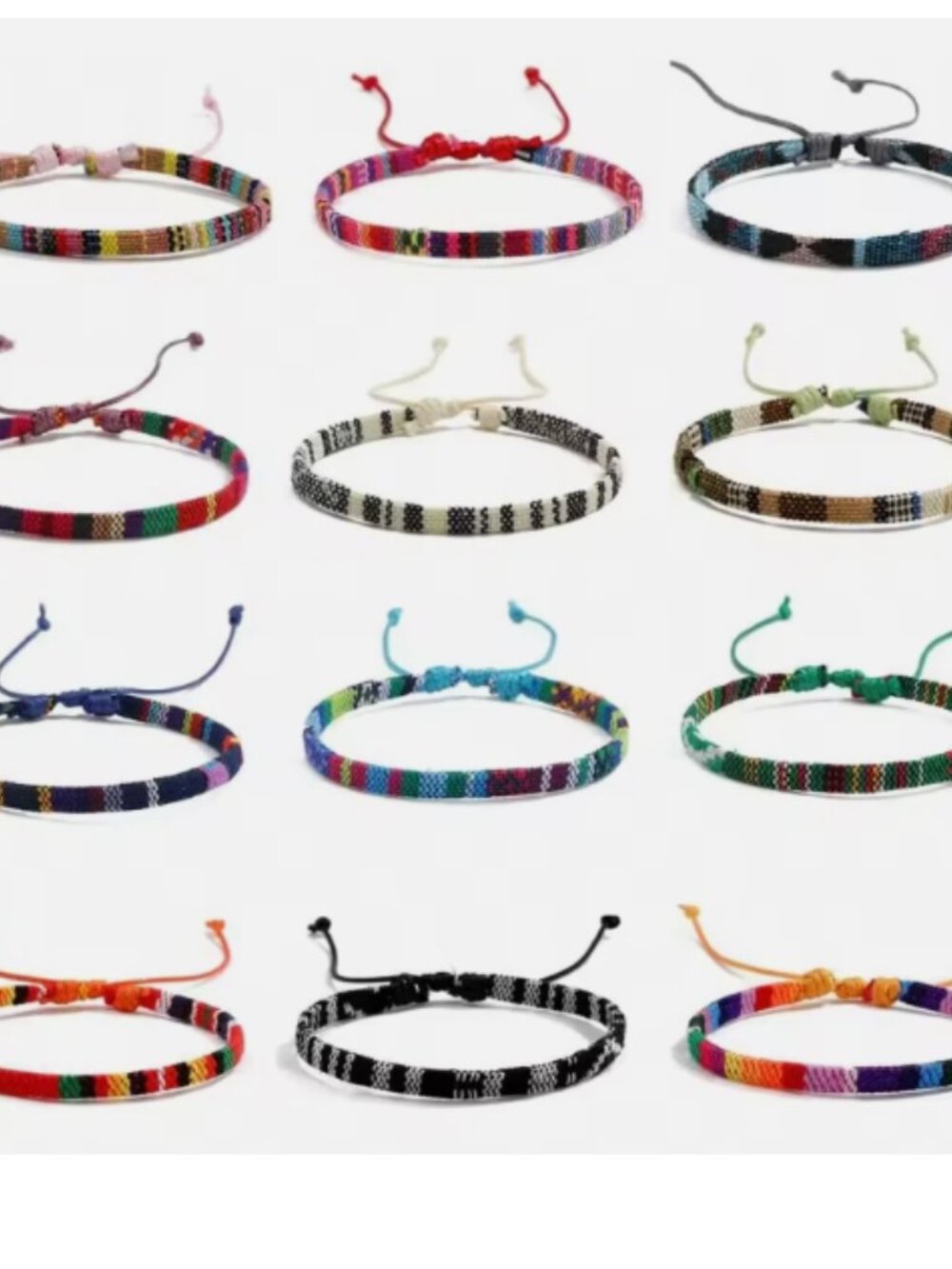 (Set of 12pcs) Boho Surfer Beach Bracelet Friendship Bracelets Handmade Braided - Picture 4 of 4